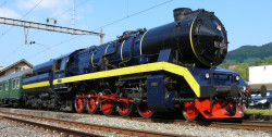 Steam locomotive modernised by Dampflokomotiv- und Maschinenfabrik DLM of Winterthur