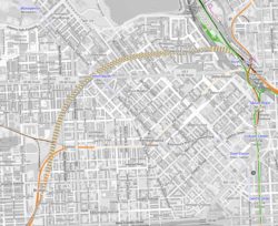 Frederick Douglass Tunnel on Open Street Maps