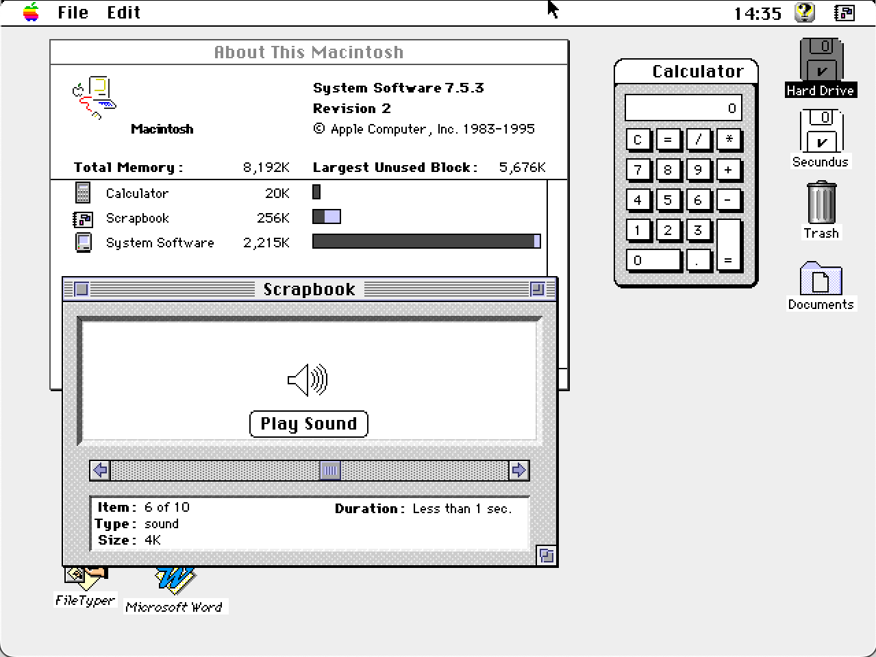 Classic Macintosh Screen