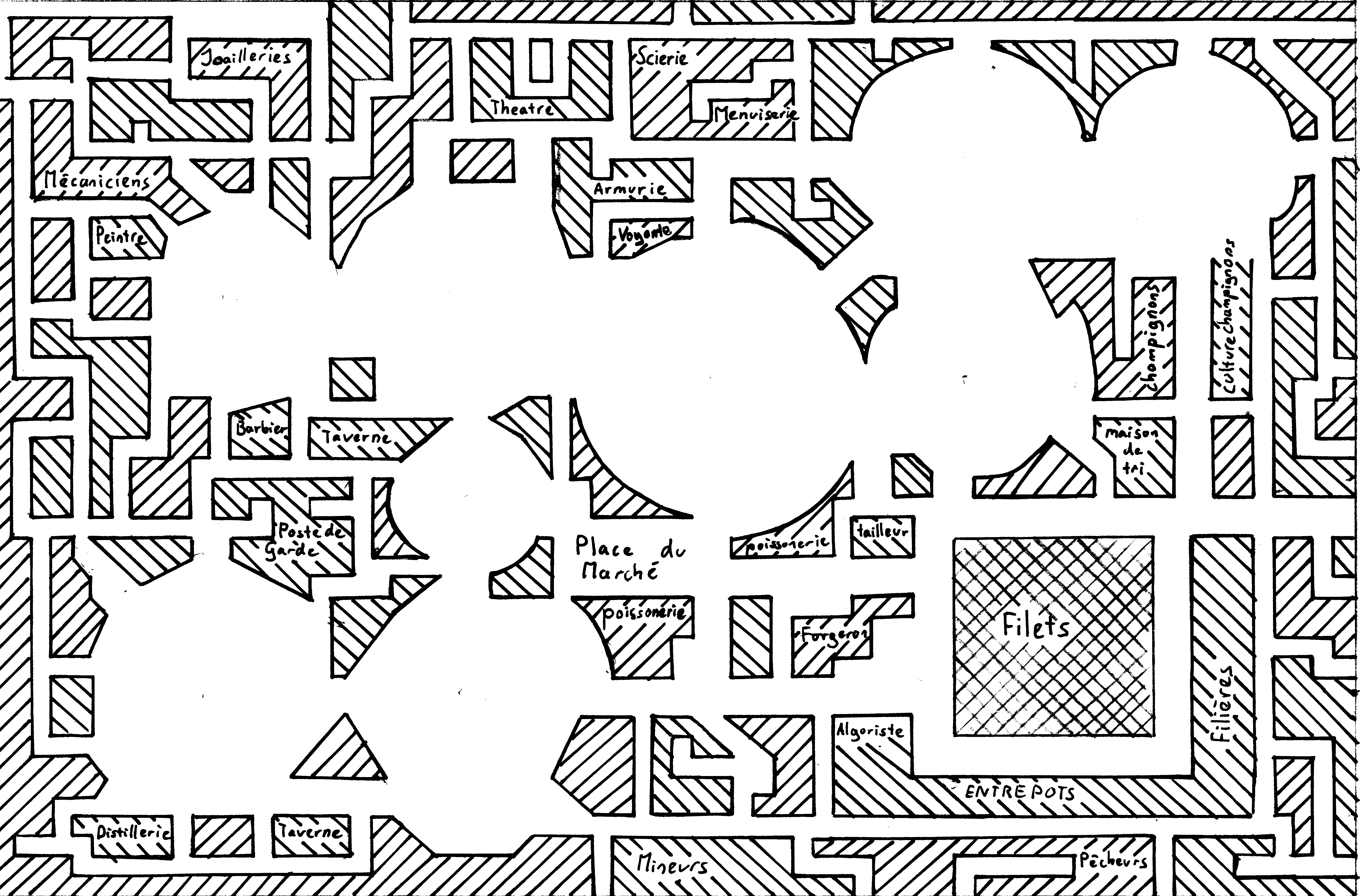 Carte de la ville de Synchrone