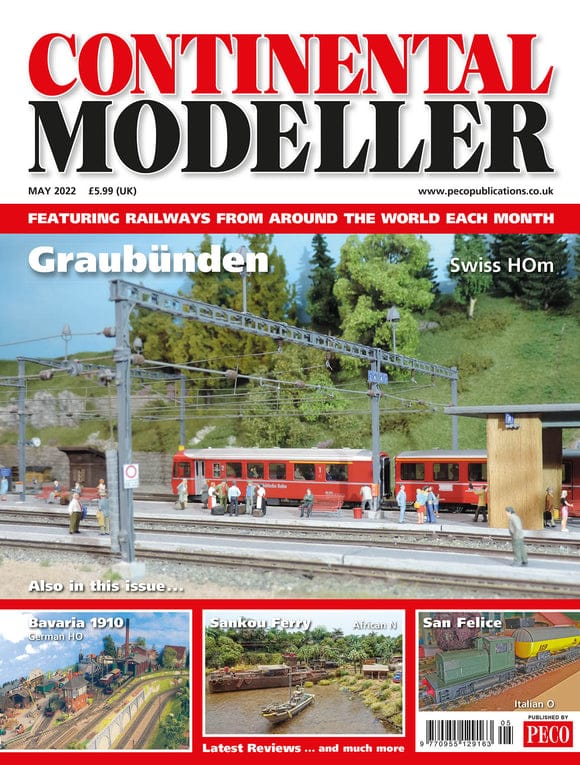 Couverture de magazine avec un train des chemins de fer rhétiques