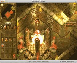 Mac OS X Window showing the dungeon heart of Dungeon Keeper
