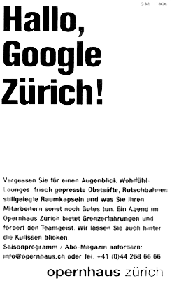 Hallo Google Zürich