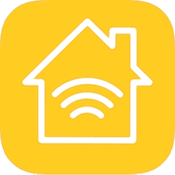 Homekit Icon – A house outline with a Wifi wave inside