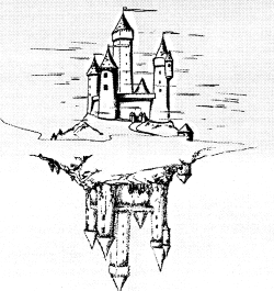 Un château se reflétant dans un lac.
