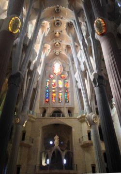 Sagrada Família – view of the nef in 2015