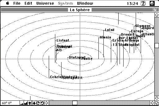 Screen capture of the 'Space Map' application