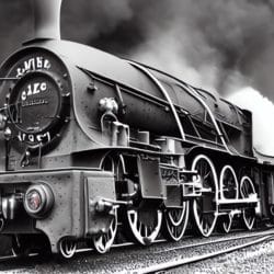 Steam Locomotive imagined by Stable Diffusion