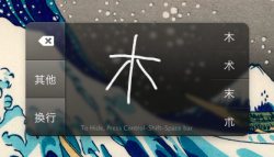 Mac OS X 10.6 trackpad kanji input