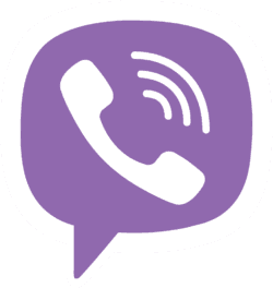 Viber Logo – A white phone receiver (📞) on a purple background 